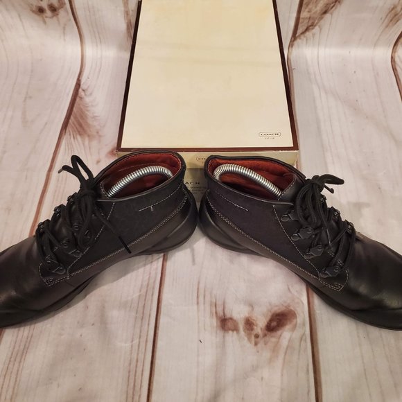 Coach Dyanne Leather Ankle Boot, 7.5, Black - Picture 8 of 9